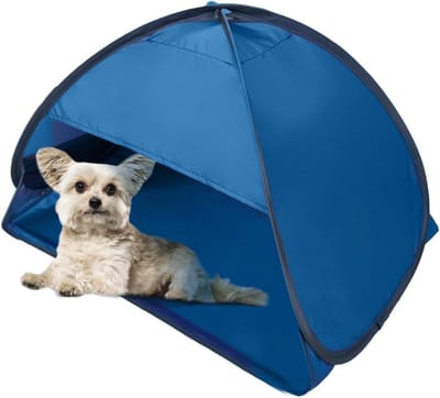 Strandschuilplaatsen pop-up strandtent draagbaar zonnescherm anti-UV winddicht - blauw Beach Tent