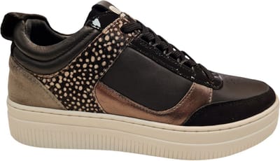 Maruti Mel Sneakers Dames - Leren Sneaker - Zwart - Maat 36