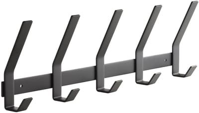 SOTECH Blackline ALBA (groot) Kledingstang 450 mm met 5 haken zwart gepoedercoat Garderobestang