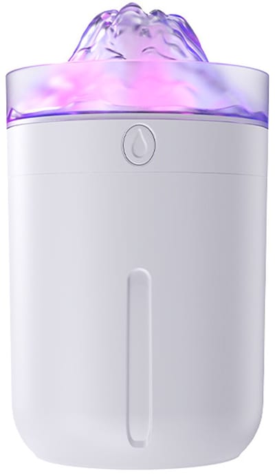 VHV - Luchtbevochtiger - Aroma diffuser - Geurverspreider - Vlam effect - Stil - Met LED verlichting - Ultrasoon - Voor bureau en slaapkamer - 330 ml - Wit