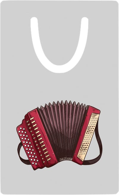 Hacebo® - Accordeon metalen boekenlegger - Muziek - Muziekanten - Instrument - snaarinstrument - muzikanten Bladwijzer boekenleggers - 7.6 cm x 5cm