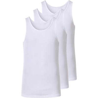 esmara Men Set van 3 fijnrib heren hemden (Wit, S)