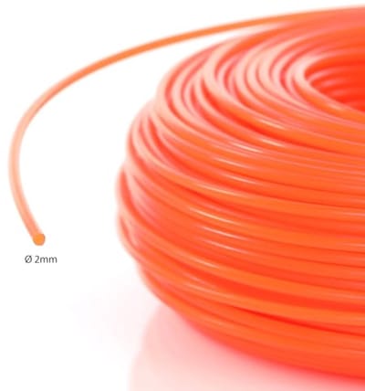 Nylon trimmerdraad voor grastrimmer en bosmaaier - Perfect voor gazon en onkruidbestrijding, 1,6 mm x 100 m