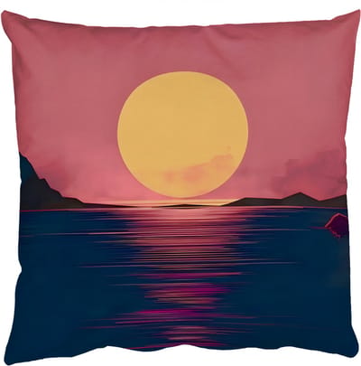 Sierkussens - Kussentjes Woonkamer - 50x50 cm - Zon - Geel - Bergen - Water