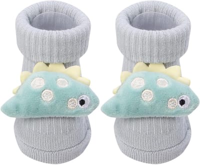 Babysokken - Warme Sokken - Binnen Lopen - Antislip Zool - 12-18 Maanden - Wit