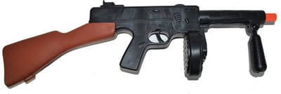 Funny Fashion Verkleed speelgoed wapens gangsters machinepistool - zwart - 50 cm - Tommygun - Boef/Al Capone