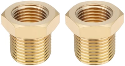 Dailygoody - M12 x 1 naar M10 x 1 Reducer Adapter - Messing - 2 Stuks - Aansluiten van leidingen - Geschikt voor aardgas en hydraulische systemen