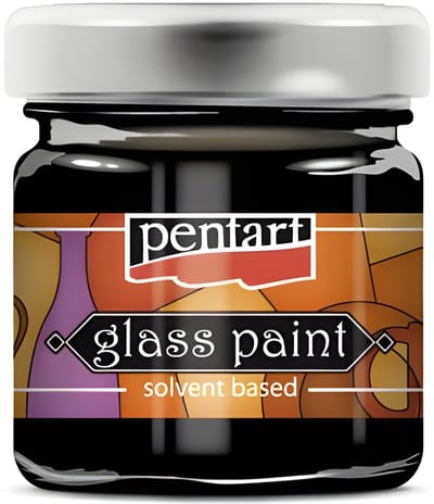 Pentart Glasverf Solvent Basis 30 ml Zwart