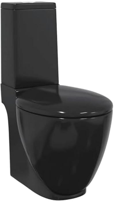 Design toiletten met dubbele spoeling - Zwart keramisch toilet voor badkamer