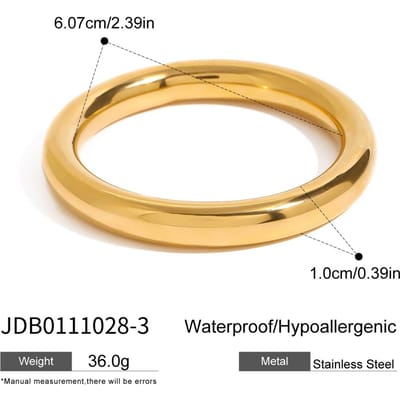 Youthway Hoge Kwaliteit Verguld Roestvrij Staal Glad 6Mm 8Mm 10Mm Cirkel Armband Armband Set Voor Vrouwen Mode Sieraden Cadeau beige