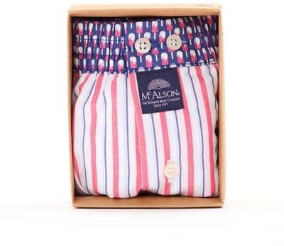 McAlson Boxershort gestreept Fuchsia & Navy L M5304
