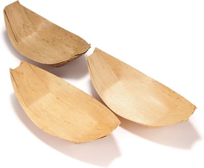 Set van 100 Bamboe Bladbootjes voor Eten en Presentatie