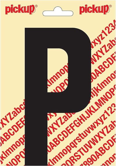 Pickup plakletter Nobel 150mm zwart P - 31002150P