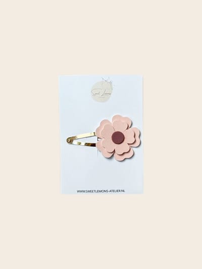 Flowerly Soft Pink - Klikklak Bloemen Haarspeldjes - Meisjes Haarspeldjes - Haaraccessoires voor Kinderen