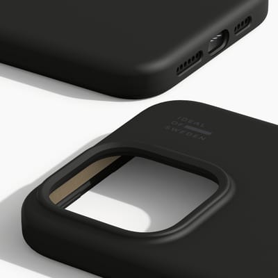 iDeal of Sweden Silicone Case met magnetische ring iPhone 15 Pro Max Black - Zwart