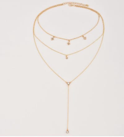Laagjes ketting sterretjes | goud gekleurd