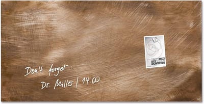 Sigel glasmagneetbord - Artverum - 91x46cm - brons - SI-GL267