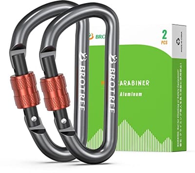 Kleine Aluminium Karabijnhaak Clip met Vergrendeling - 6cm D-Type