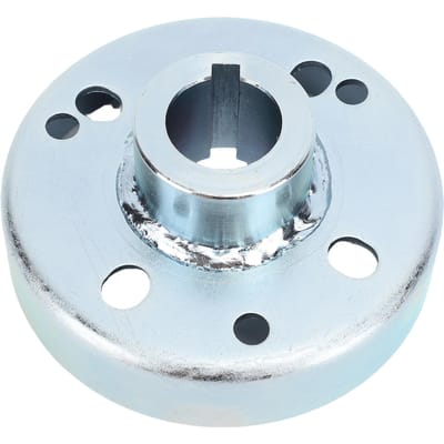 4in Remtrommel met 1 Inch Boring Steekas 14in spiebaan Staallegering Remtrommelnaaf voor Karts Mini white
