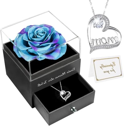 Eeuwige Roos - Echte Rozen - Cadeau Geven - Handgemaakt Conservering - 10 cm Doos - Sterrenhemel