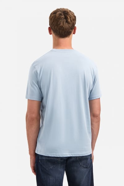 No Excess T-shirt Crewneck Solid Basic Dusty Blue Size: S | Basic T-Shirts Outlet | Heren | Blauw