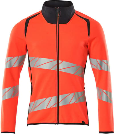 Mascot Accelerate Safe Sweatshirt met rits 19184-781 - hi-vis rood/donkermarine - 4XL