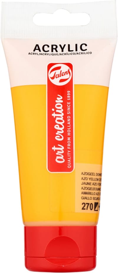 Acrylverf tac 270 azogeel donker tube 75ml | 3 stuks