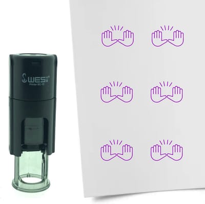 CombiCraft Stempel Hallelujah 10mm rond - Paarse inkt