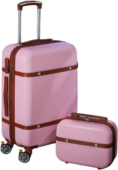 Reis Koffer Set - Trolley Koffer - Reizen Organiseren - Met Cijferslot - 26 inch - Roze