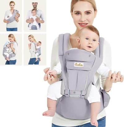Ergonomische Babydrager van Katoen met Afneembare Capuchon - Zacht Ademend - Rugzakdrager - Volledige Bescherming - Voor 0-48 Maanden