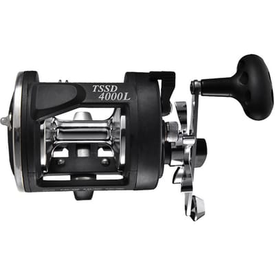 Moulinet de pêche en mer pour bateau, moulinet de pêche à la traîne, tambour à droite 4000L noir