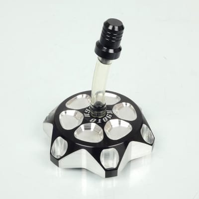 Bouchon réservoir Kyoto alu anodisé noir pour moto enduro cross Husqvarna Neuf