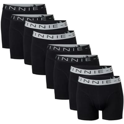 Vinnie-G Boxershorts - 8 stuks - Black / Grey - Maat S - Heren Onderbroeken - Geen irritante Labels - Katoen heren ondergoed