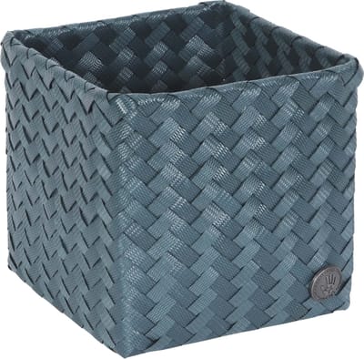 Handed By - Opbergmand - Mand - Organizer - Woonkamer - Kinderkamer - Badkamer - Babykamer - Top Fit square 15 - staalblauw - steel blue