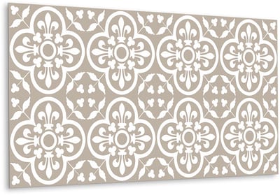 Tulup PVC Wandpaneel - Kaartthema's Vinyl Wandpaneel - 100 cm x 50 cm - Beige Wandbekleding Vinyl - 1 stuk - Industrieel Wandbekleding - Zelfklevende Wandbekleding - Plaktegels Keuken en Badkamer