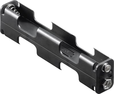 Goobay 10881 Batterijhouder Aantal cellen: 4 AA (penlite) Drukknopaansluiting (l x b x h) 110 x 26 x 16 mm