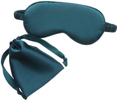 Oneay Slaapmaskers voor dames, oogmasker, zijden slaapmasker, huidvriendelijk slaapmasker voor heren, ultrazacht slaapmasker, draagbaar oogmasker met elastische bandjes voor ploegendienst (donkergroen)