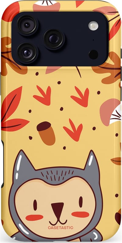 Casetastic hoesje geschikt voor Apple iPhone 17 Pro Max - MagSafe - Dubbellaagse bescherming - Uil in het woud - Fashion Case - Terracotta Zand Rood