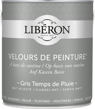 Liberon Velours De Peinture Muurverf - Mat - Gris Temps De Pluie - 2,5l