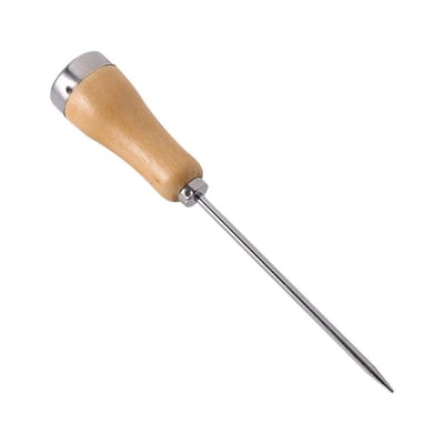 Dailygoods- Ijspik 8,5 Inch - Roestvrij Stalen Ijspasters - Antislip Houten Handvat - Ergonomisch Ontwerp - Ideaal voor IJscarvings - Conische Kop - Ijspick