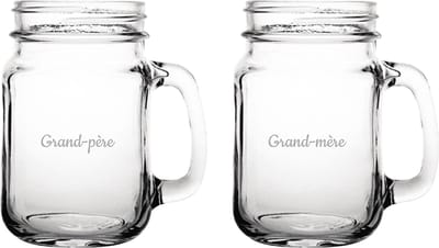 Drinkglas gegraveerd - 45cl - Grand-père & Grand-mère
