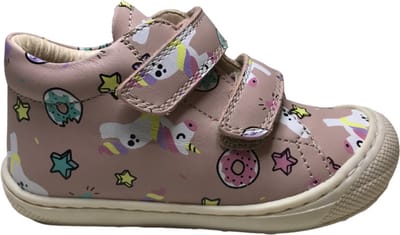 Naturino - Cocoon - Mt 24 - velcro's bumper lederen sneakers - unicorn - donut - roze