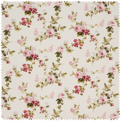 Motiefstof in linnenlook "Rozen"