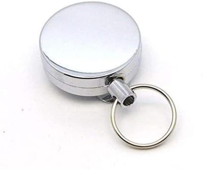 Kaarthouders Set - Badge Reel - Identificatie Tonen - Met Metalen Koord - 10 Stuks - Zilver Zwart