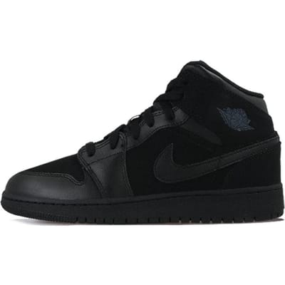 Jordan 1 Mid Triple Black 2016 GS 554725-050 38 black