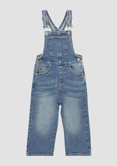 s.Oliver - female - Unisex denim tuinbroek in een relaxte pasvorm