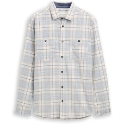 Tom Tailor Regular fit corduroy overhemd met ruitjesmotief