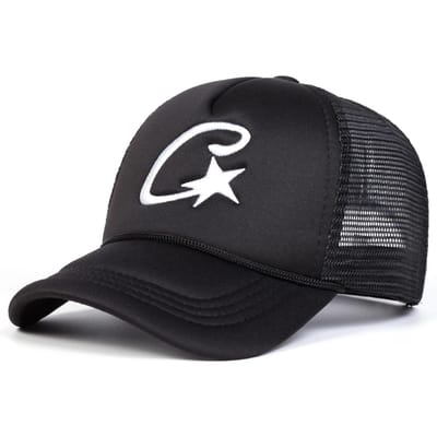 Unisex C Letter Pentagram Borduurwerk Baseball Net Petten Lente En Zomer Buiten Verstelbaar Casual Petten Zonwerende Pet Sportpet zwart