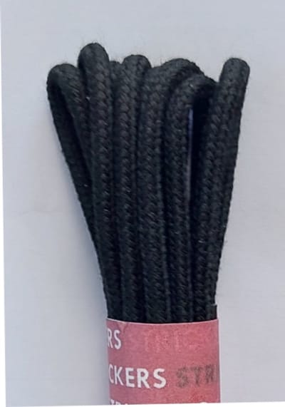 Strickers Veter - Zwart - Rond - Koord Veters - Lengte 120 cm - Dikte 3 mm - Schoenveter