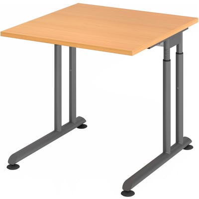 ZENO 8 G | Bureau - 80 x 80 Tafelhoogte I In hoogte verstelbaar Beuken/Grafiet